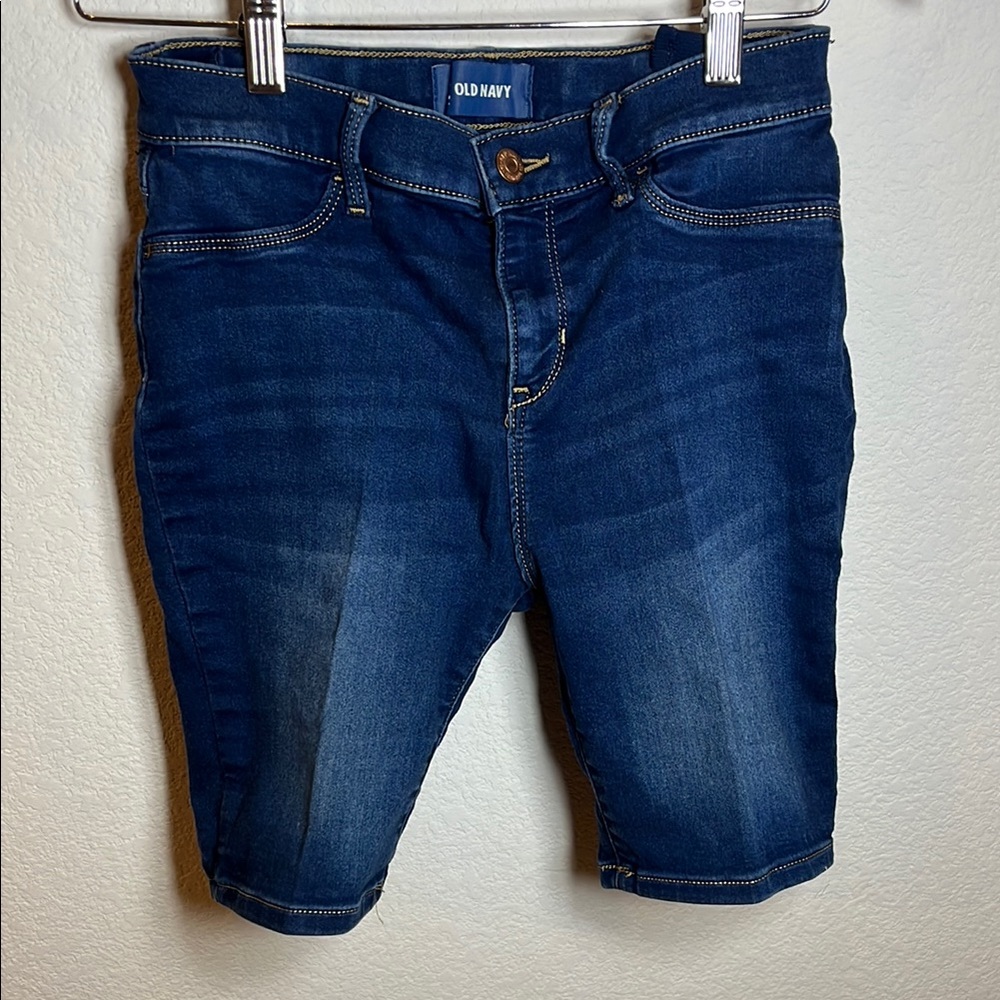 Old Navy Dark Blue Denim Girls shorts Size 16 Regular